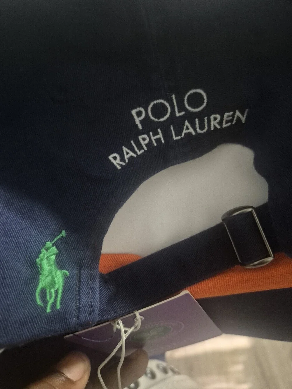 Polo Tennis Wimbledon Chino Ball Cap Adjustable Strapback Navy Blue NWT Rare